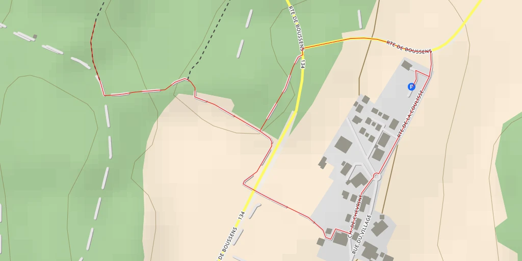 Map of the trail for Route de Boussens - Route de Boussens