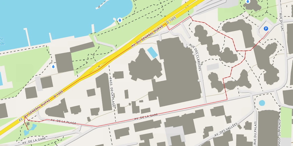 Map of the trail for Rue de l'Octroi