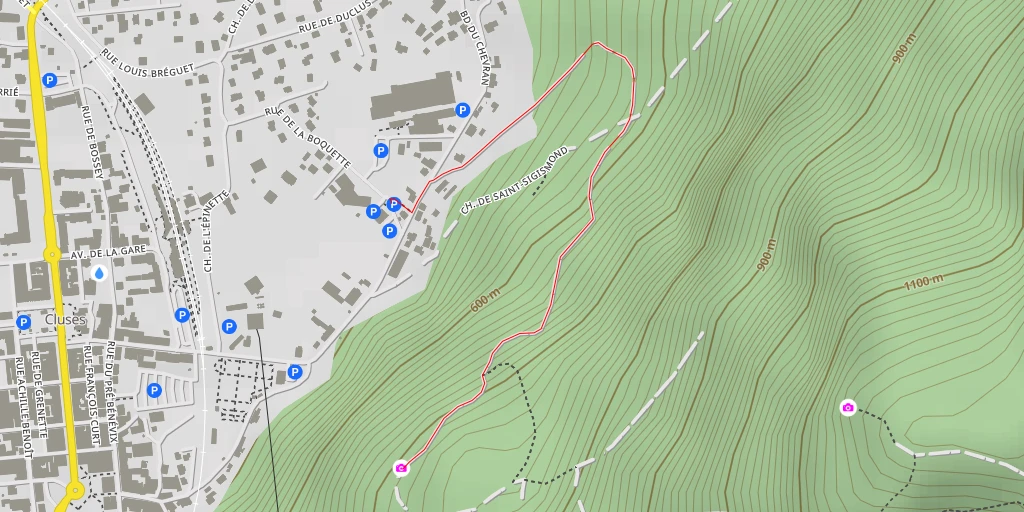 Map of the trail for Boulevard du Chevran