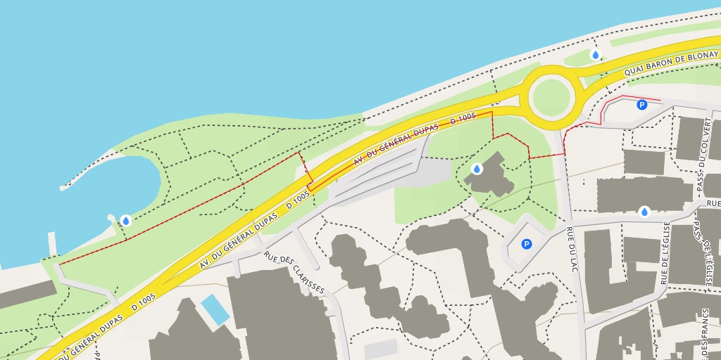 Map of the trail for Avenue du Général Dupas