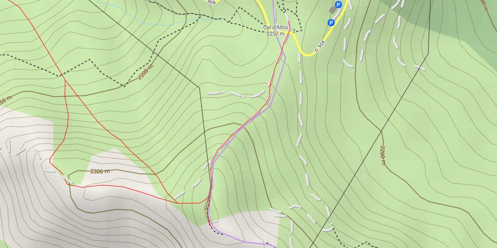 Map of the trail for le Signal