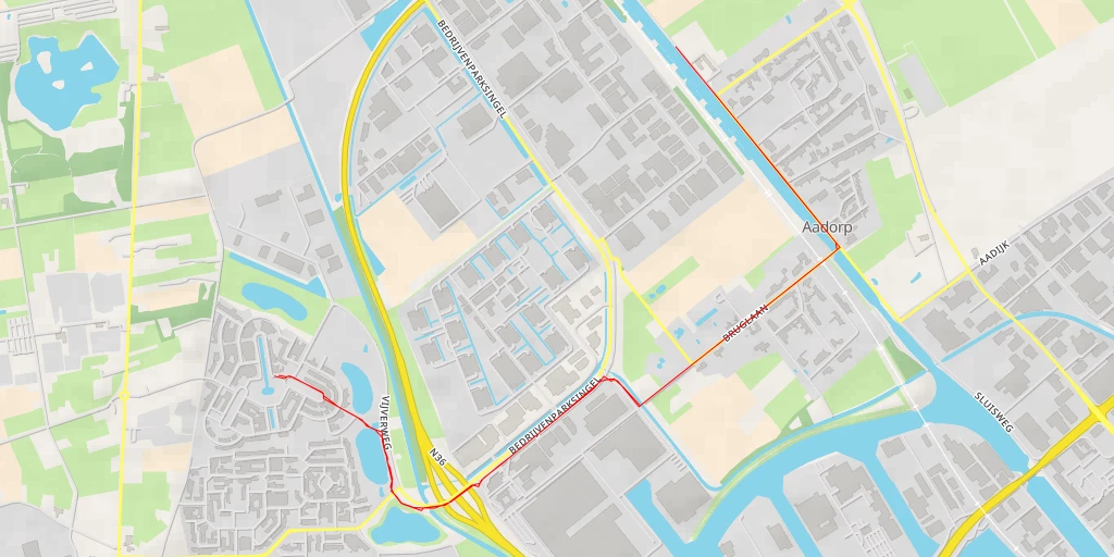 Map of the trail for Parallelweg - Parallelweg