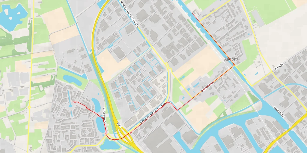 Map of the trail for Parallelweg - Parallelweg