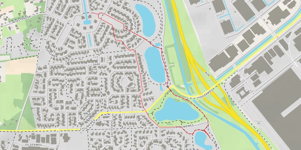 Map of the trail for Aadorpsweg