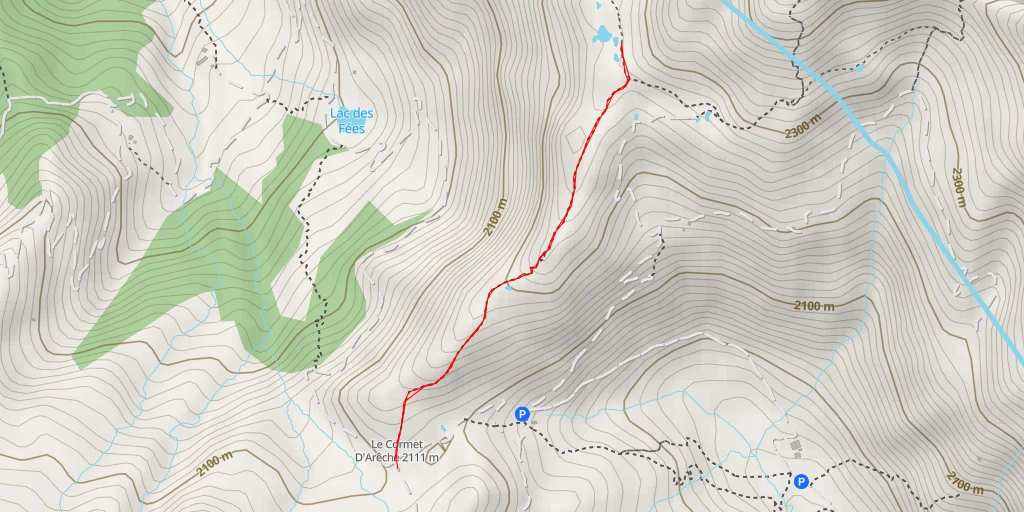Carte de l'itinéraire :  Sentier Botanique - Aime-la-Plagne