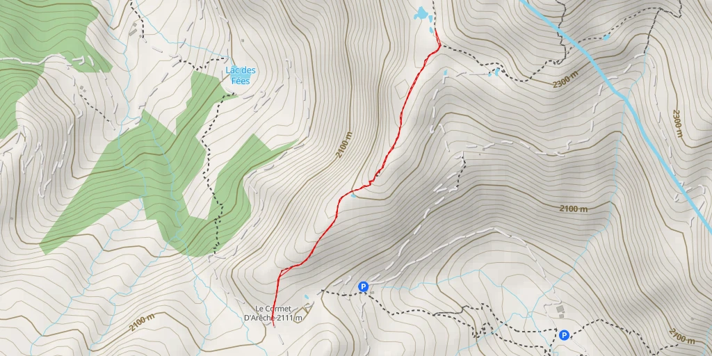 Map of the trail for Sentier Botanique - Aime-la-Plagne