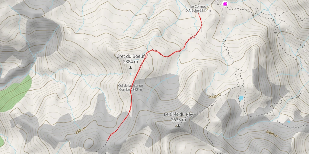 Map of the trail for 73210 - La Plagne-Tarentaise