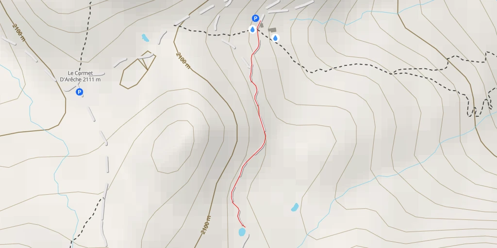 Carte de l'itinéraire :  Sentier Botanique - Aime-la-Plagne