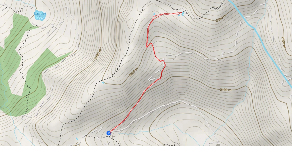 Map of the trail for Sentier Botanique - Aime-la-Plagne