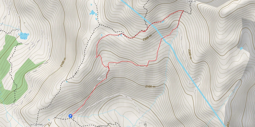 Map of the trail for Sentier Botanique - Aime-la-Plagne