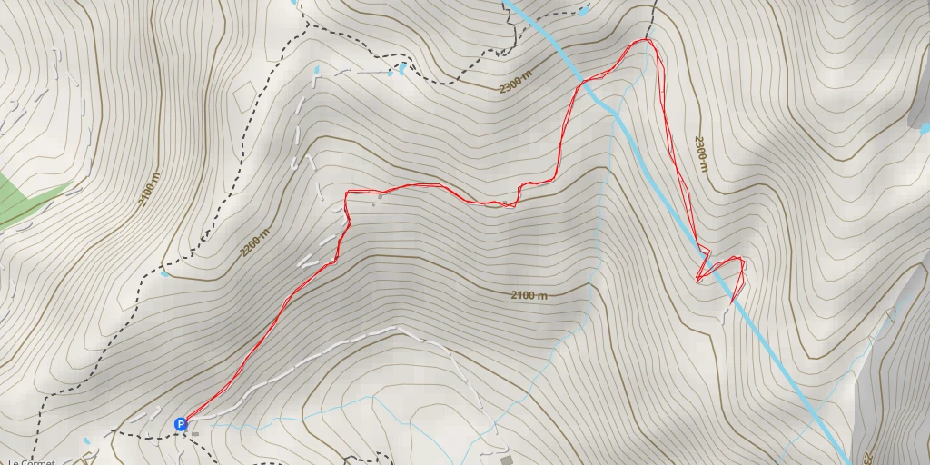 Map of the trail for Plan Brunet - Aime-la-Plagne