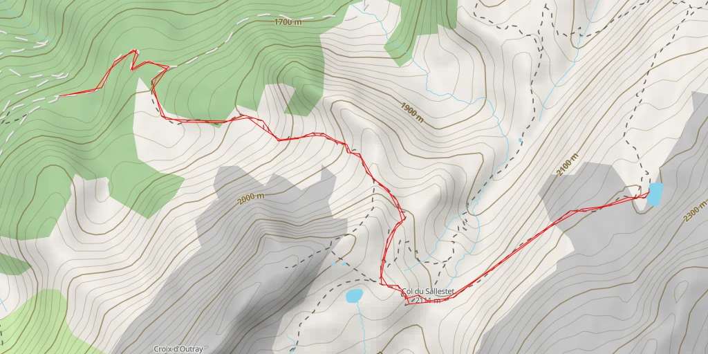 Map of the trail for Lac Noir