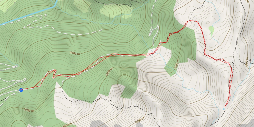 Map of the trail for Plan de la Mouille Sud - Piste de la Girotte