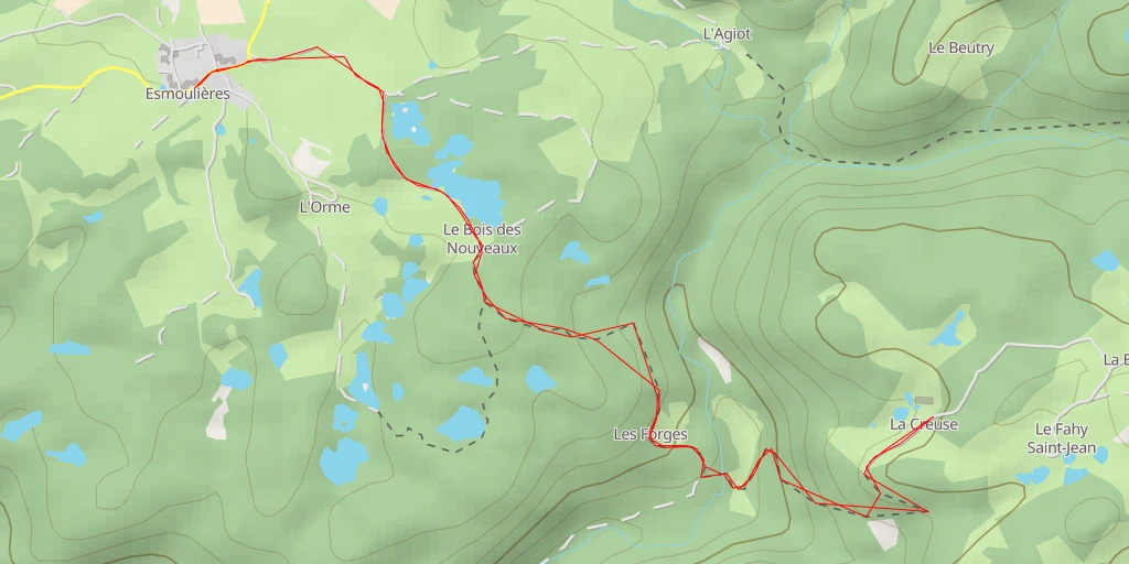 Map of the trail for Servance-Miellin