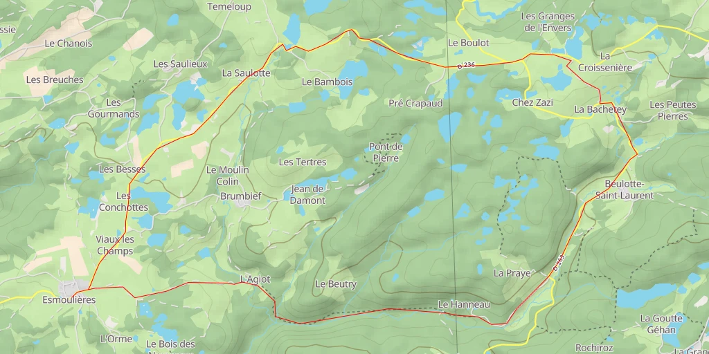 Map of the trail for D 263 - D 263