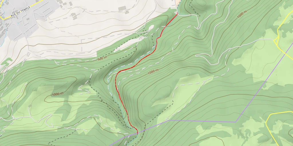 Map of the trail for Gorges poëta-raisse