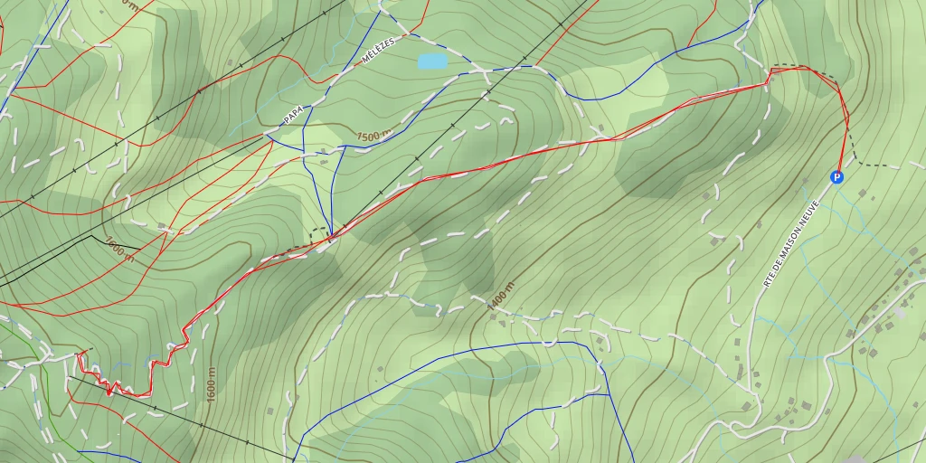 Map of the trail for Belvédère de la Croix des Salles