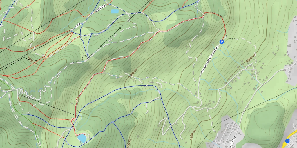 Carte de l'itinéraire :  Chemin de Nivolet à Cuchet - Chemin de Nivolet à Cuchet