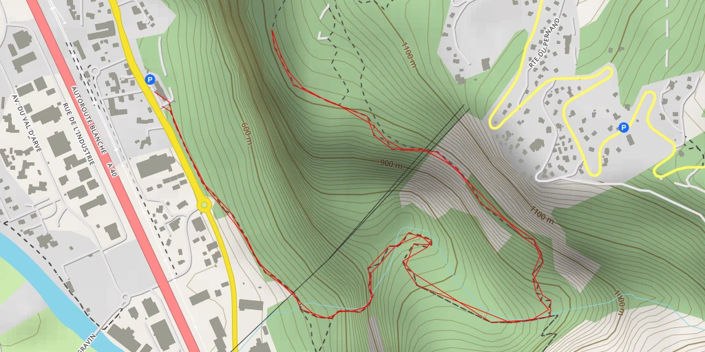 Map of the trail for Attention bord de falaise