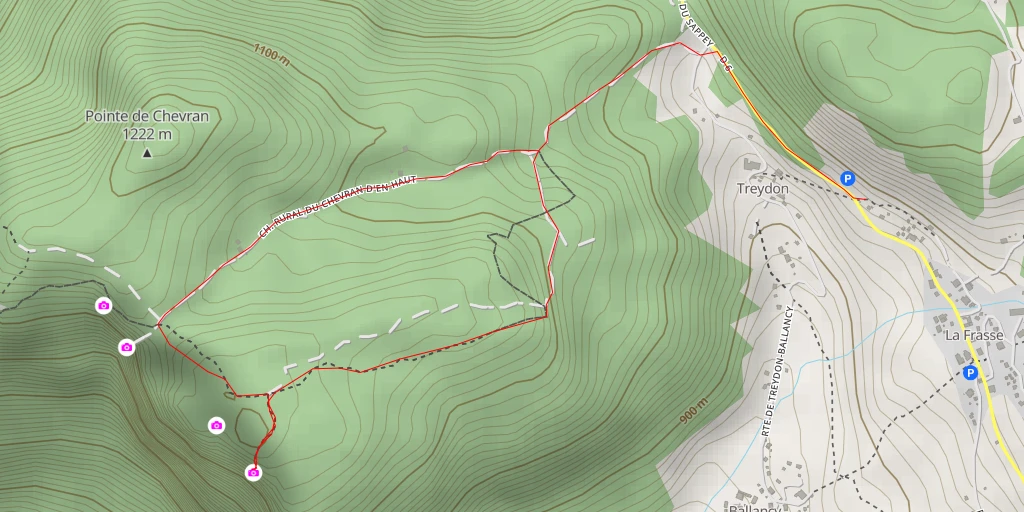 Map of the trail for Tropiques Access Path
