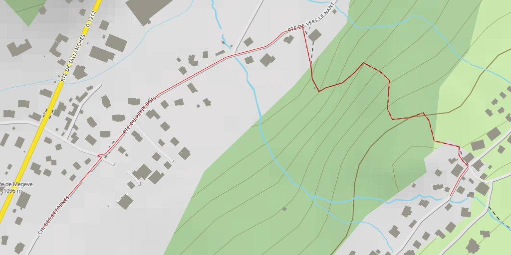 Map of the trail for Route des Chozeaux