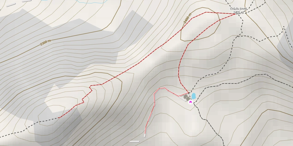 Map of the trail for Dou de Moutiers