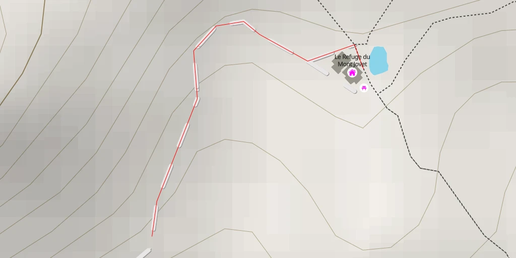 Map of the trail for Le Refuge du Mont Jovet - Route de la Montagne