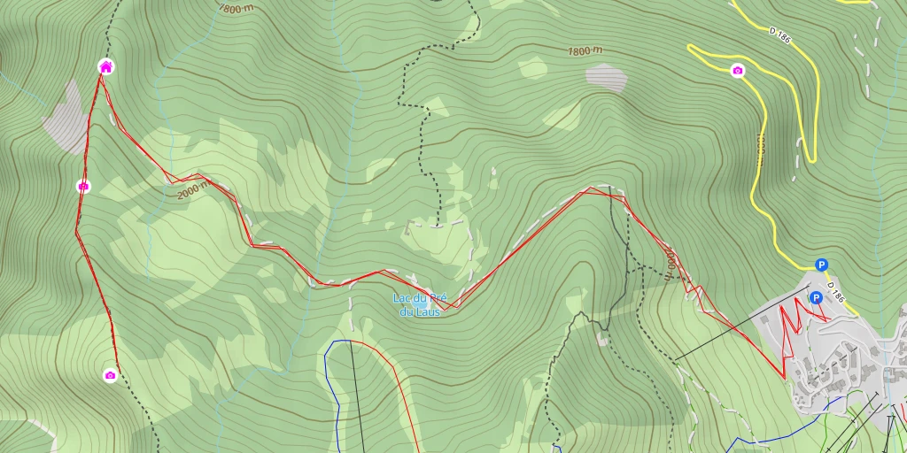 Map of the trail for Chemin de Charissier