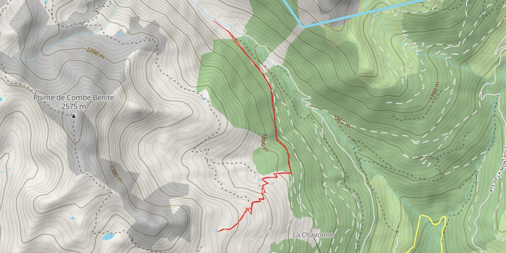 Map of the trail for Thiabord - Aime-la-Plagne