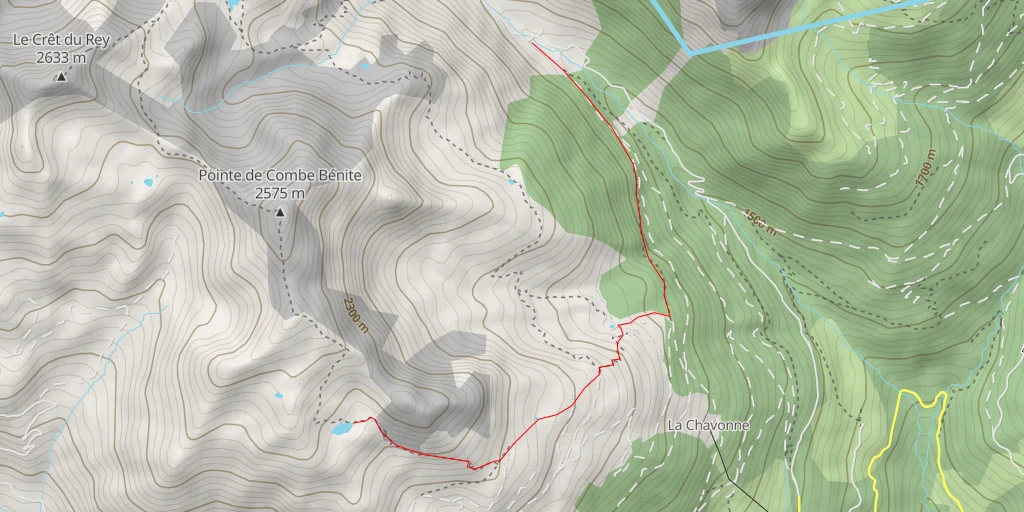 Map of the trail for Lac de Guio