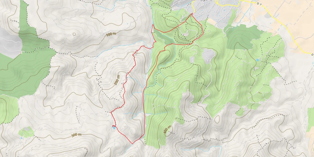 Map of the trail for Lac des Clos