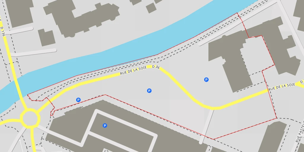 Map of the trail for Parking ZAC Durance - Rue de la Soie