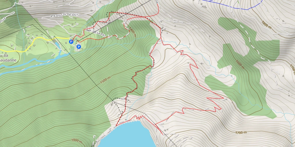 Carte de l'itinéraire :  Piste de la Girotte - Piste de la Girotte