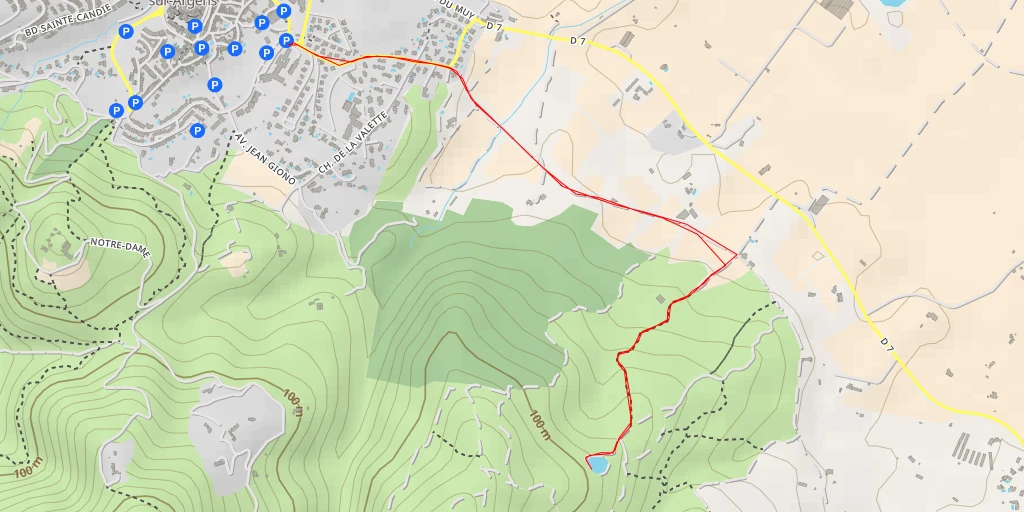 Map of the trail for F7 - F7