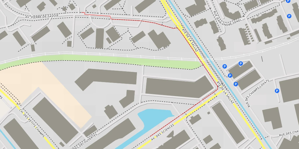 Carte de l'itinéraire :  Avenue des Découvertes