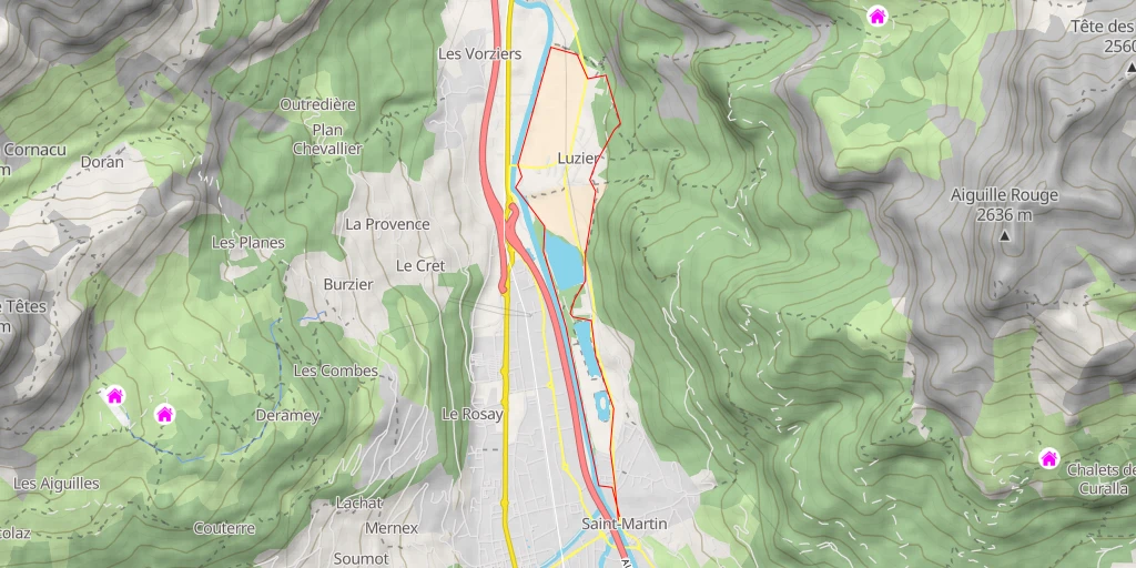 Map of the trail for Cascade de l'Arpenaz Par le lac des Ilettes