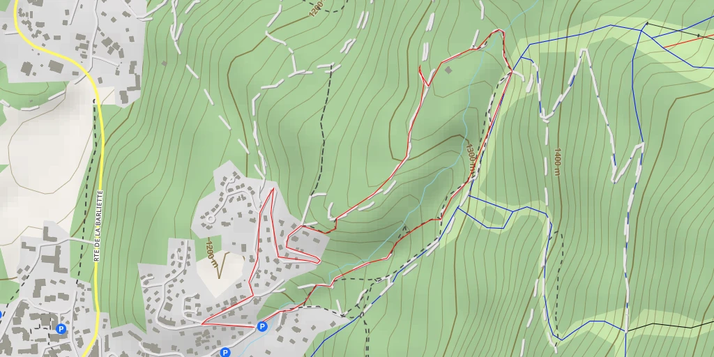 Map of the trail for La Forestière