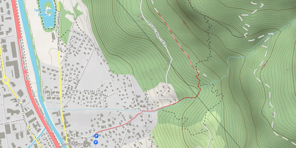 Map of the trail for L'Arve