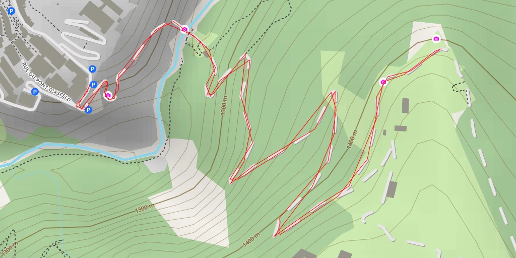 Map of the trail for Chemin des Traverses