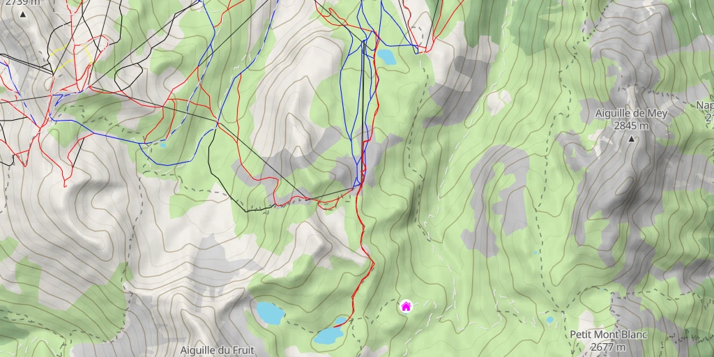 Map of the trail for Lac Merlet Inférieur