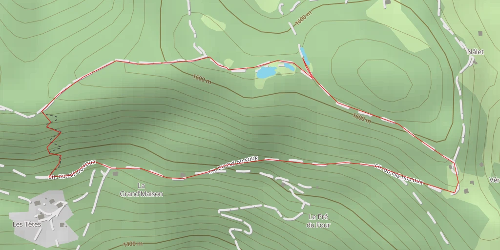 Map of the trail for Chemin du Pré du Four - Chemin du Pré du Four