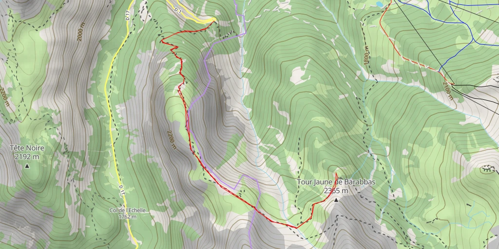 Carte de l'itinéraire :  Strada Provinciale 126 del Melezet