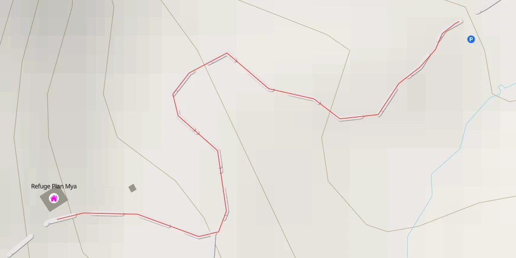 Map of the trail for Gîte de Plan Mya