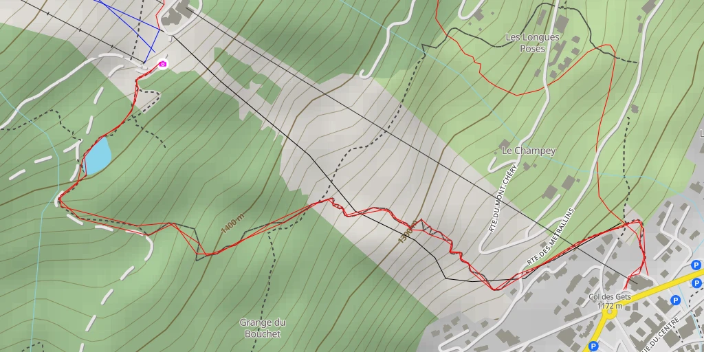 Map of the trail for Route du Mont Chéry