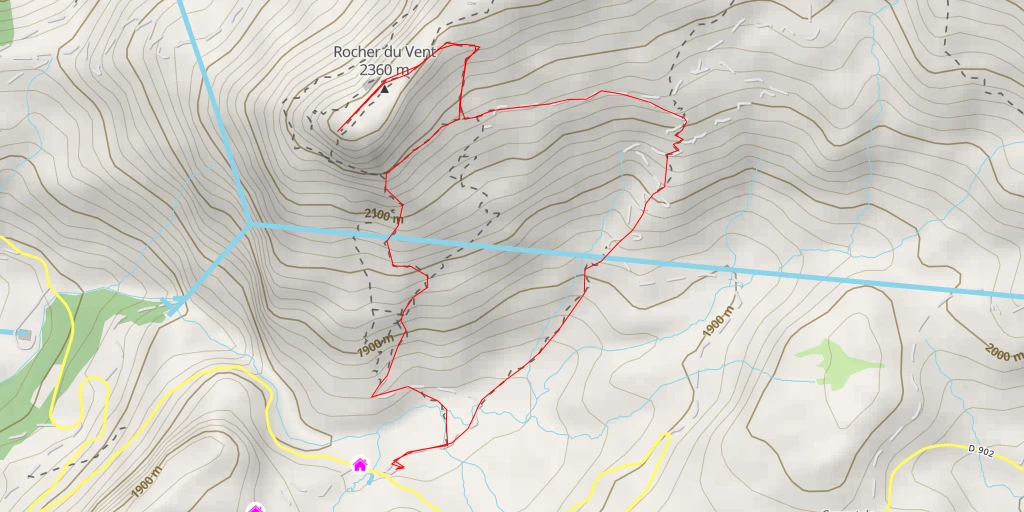 Carte de l'itinéraire :  Sentier du Canyon