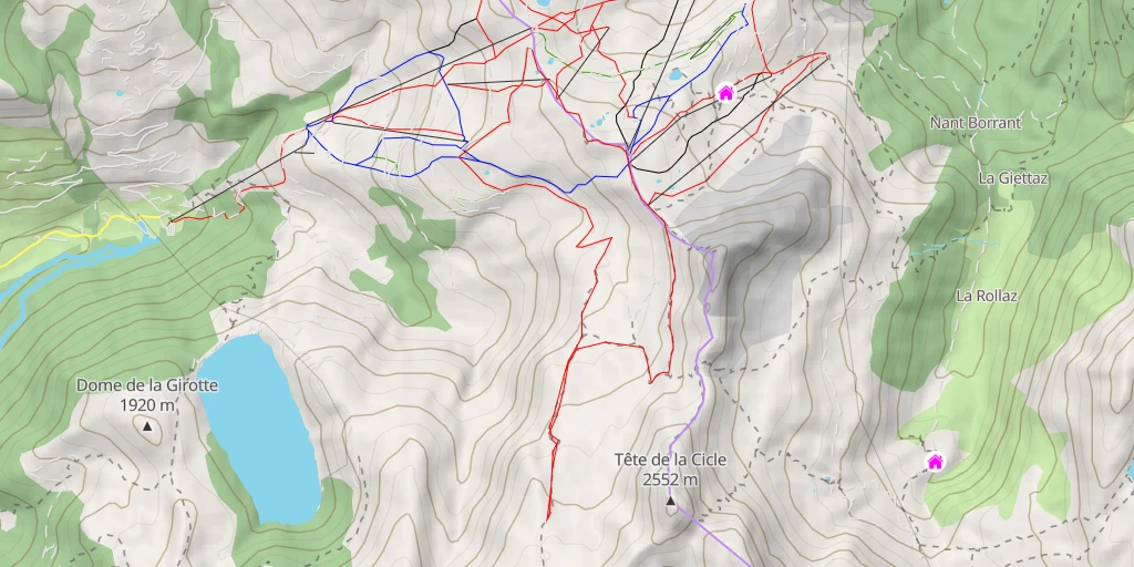 Map of the trail for Combe Durand