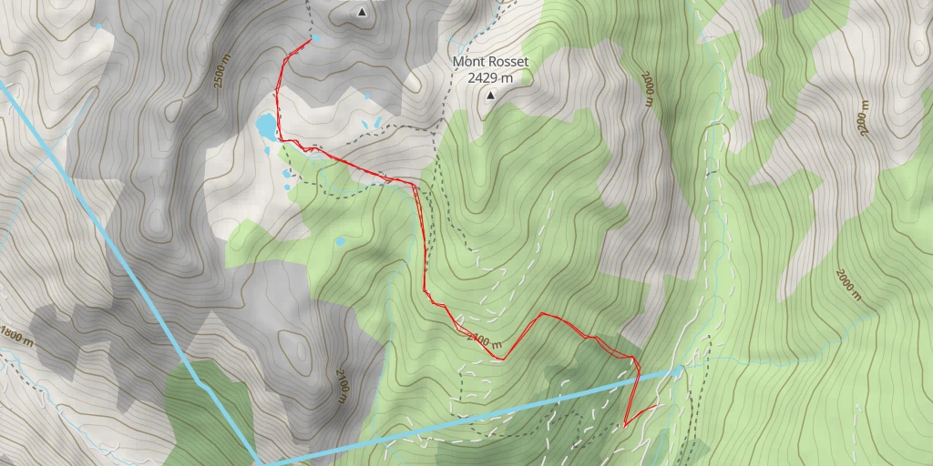 Map of the trail for Lac de Portette - Chemin des Bergers - La Plagne-Tarentaise