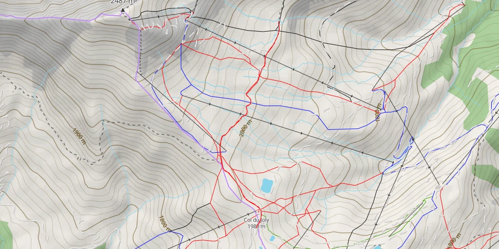 Map of the trail for Les Tierces