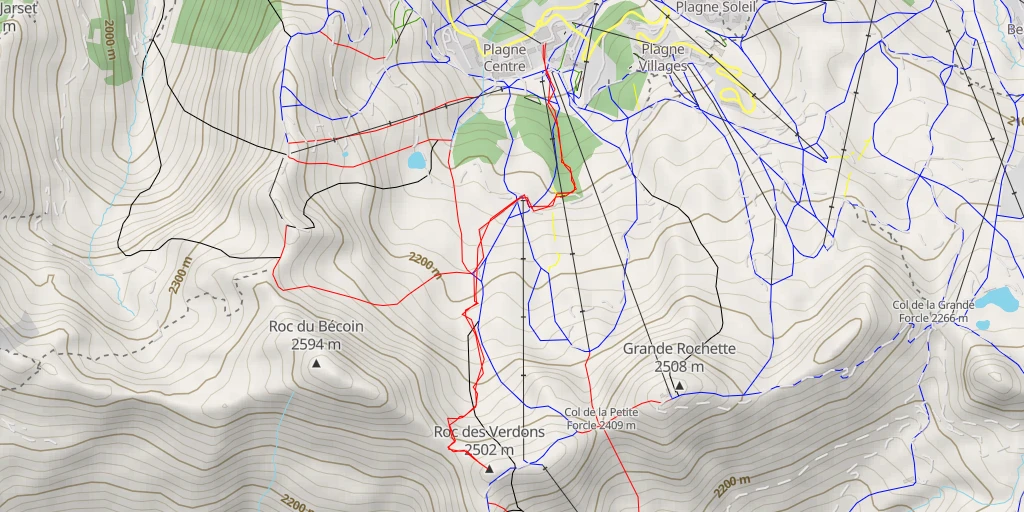 Map of the trail for Roc des Verdons