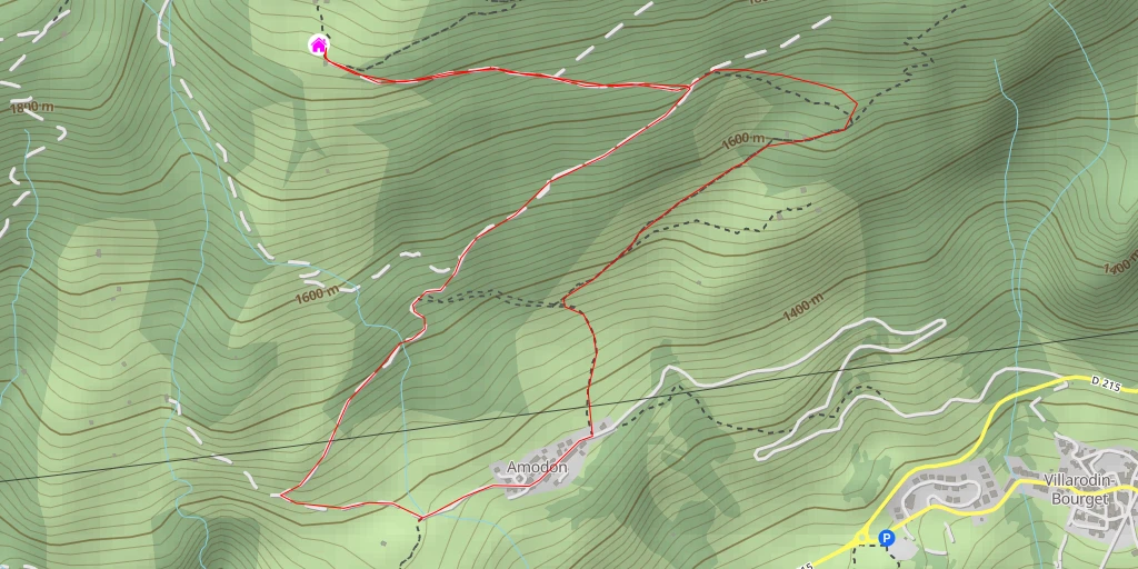 Map of the trail for Refuge de l'Aiguille de Doran